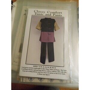 CNT CLASSY COMFORT TUNIC AND PANTS PATTERN SIZE 8 TO 22